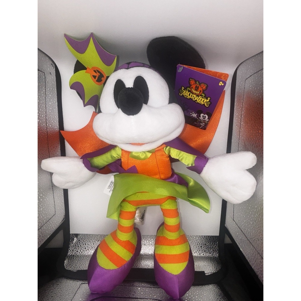 Disney Halloween Minnie Mouse Plush Witch Costume NWT Spooky Decor Toy 15" Cape - Picture 4 of 9